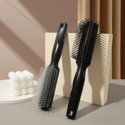 Plastic Handle 9 Row Hair Brush