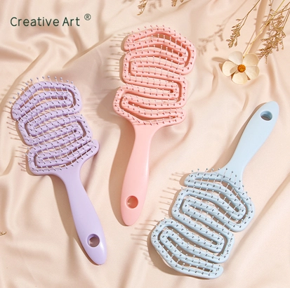 Plastic Handle Nylon Bristle Hair Brush