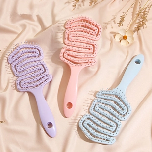 plastic handle nylon brsitle hair brush4