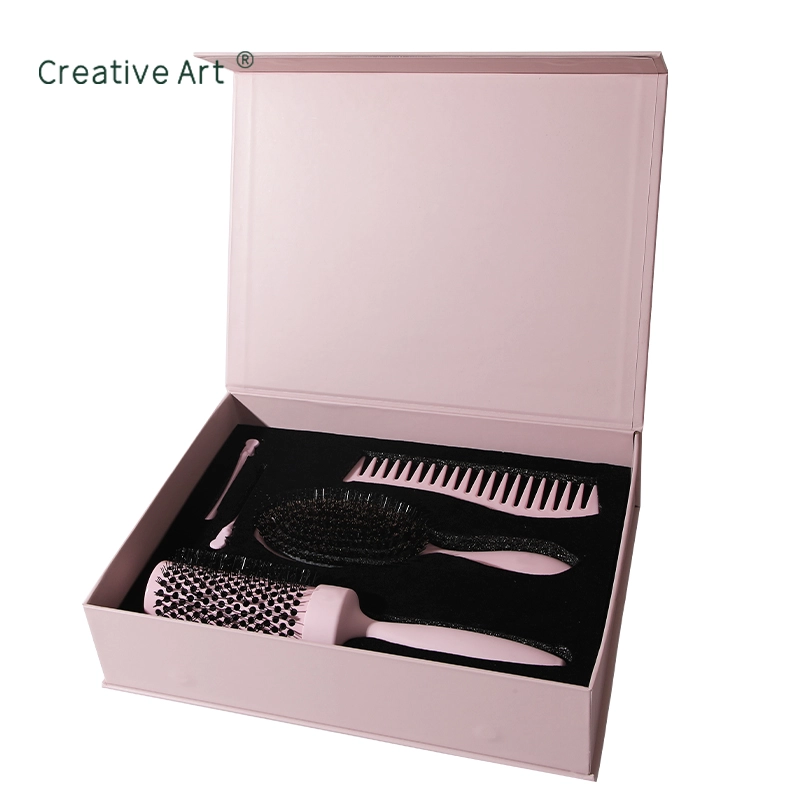 Pink 4 Pcs Hair Brush Set (S-02TZ)