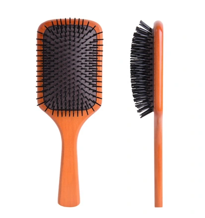 Bamboo/Wooden Handle Nylon Bristle Hair Brush