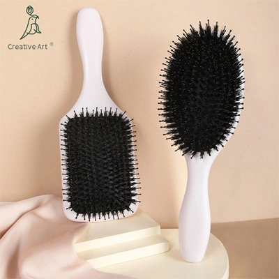 ‌Features‌ of Bamboo/Wooden Handle Boar Bristle Hair Brush
