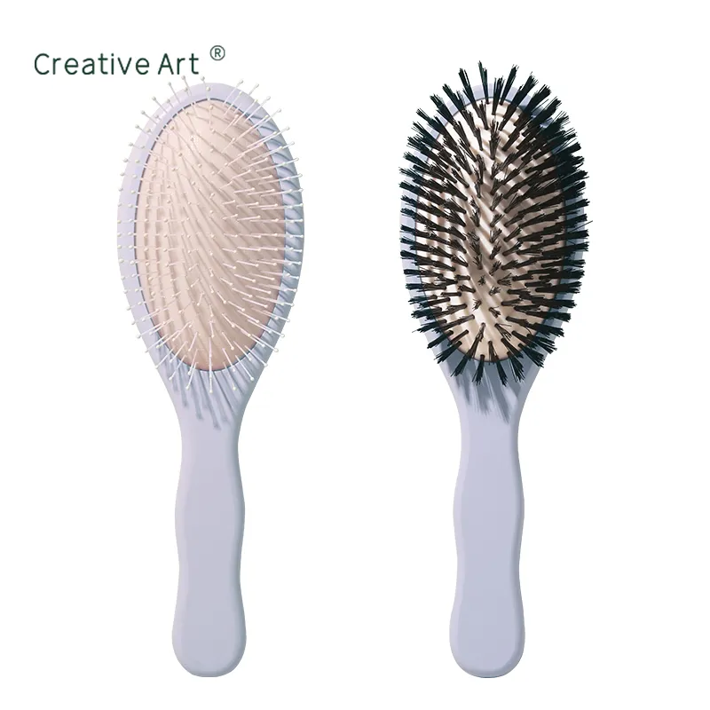 bamboo wooden handle nylon bristle hair brush m qd55p 1 factory<!--[