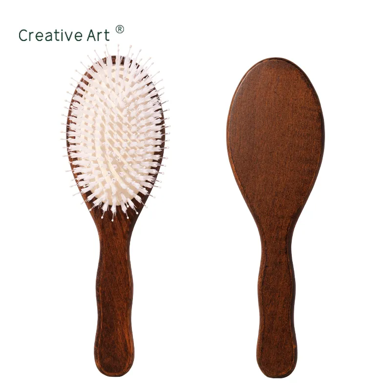 Bamboo/Wooden Handle Nylon Bristle Hair Brush (M-QD55P-4)