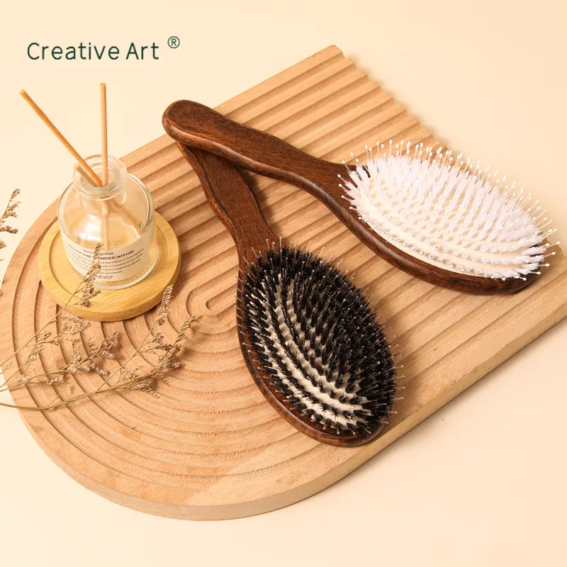 bamboo wooden handle nylon bristle hair brush m qd55p 4 manufacturer<!--[