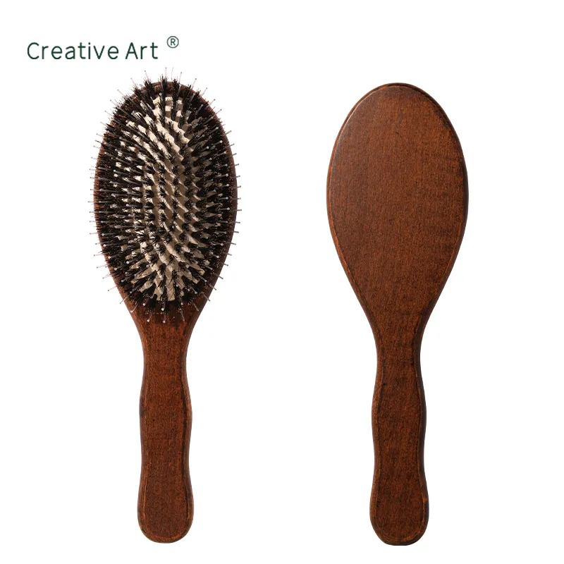 bamboo wooden handle nylon bristle hair brush m qd55p 4 types<!--[