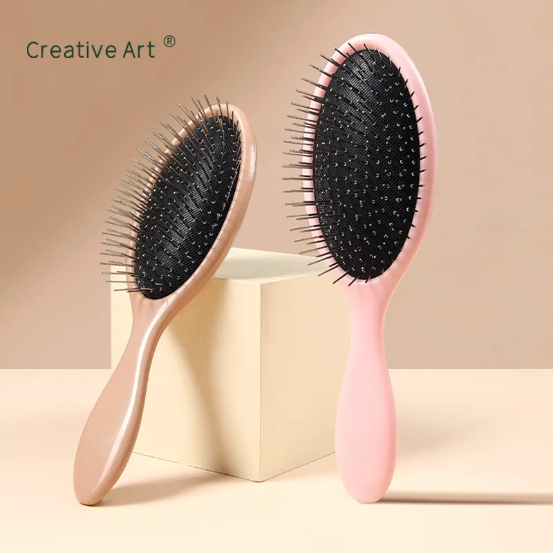 plastic handle metal bristle hair brush s qd05p 6 for sale<!--[