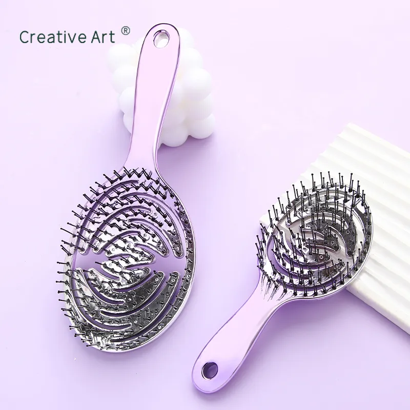 Plastic Handle Vent Hair Brush (S-LK15D-1)