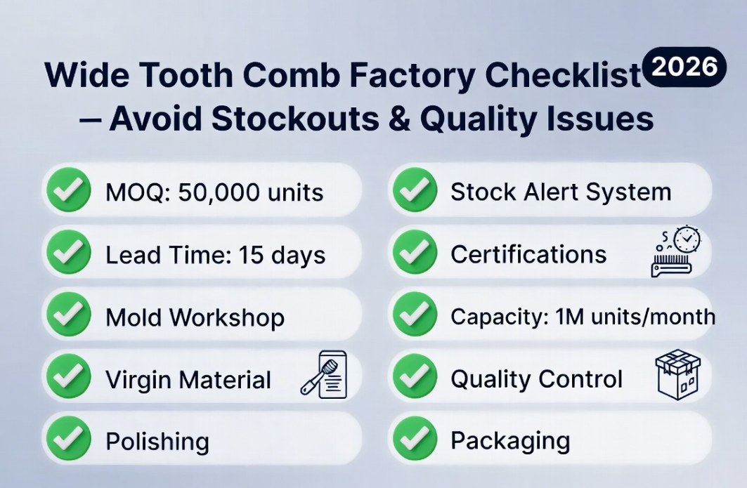 Wide tooth factory checklist