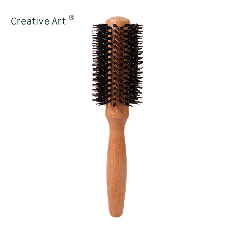 Custom Wooden Round Hair Brush – M-MG04P-3