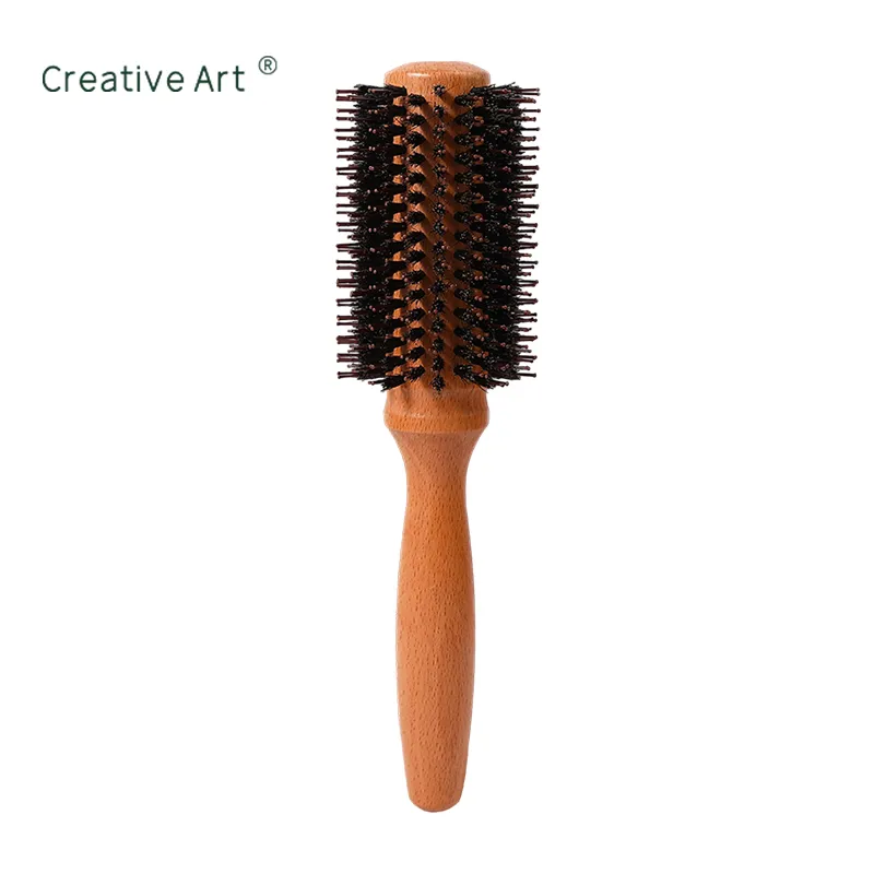 Custom Wooden Round Hair Brush – M-MG04P-3